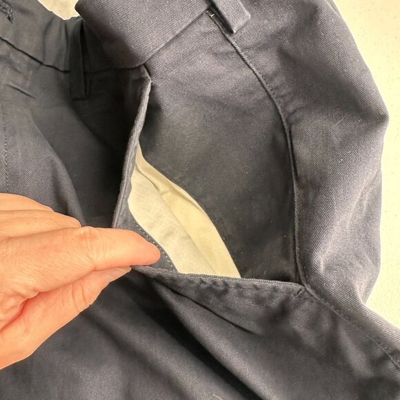 Gap Mens Essential Khaki Athletic Fit Pants 38X32 Navy Blue Cotton Blend Preppy - Picture 9 of 10